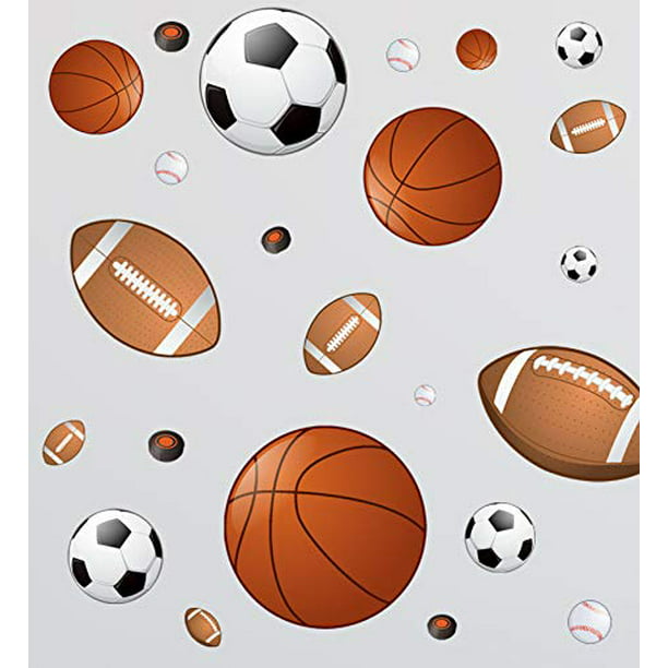 Football Soccer Basketball wall sticker sports boys bedroom art Wall Stickers 